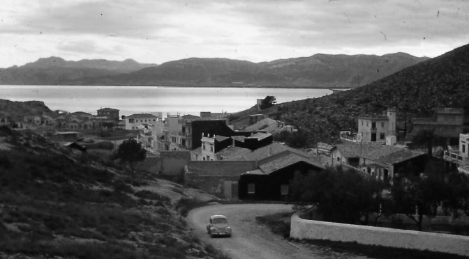 Fotogtafía antigua de la carretera de subida al Faro de Cullera